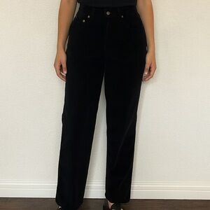 Geoffrey Beene Sport Black Velvet Pants – Size‎ 8 – Vintage Made in Hong Kong